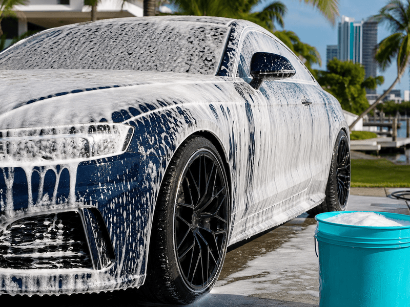 Foam hand wash at our Miami car wash