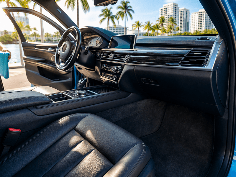 Interior detailing results in Miami